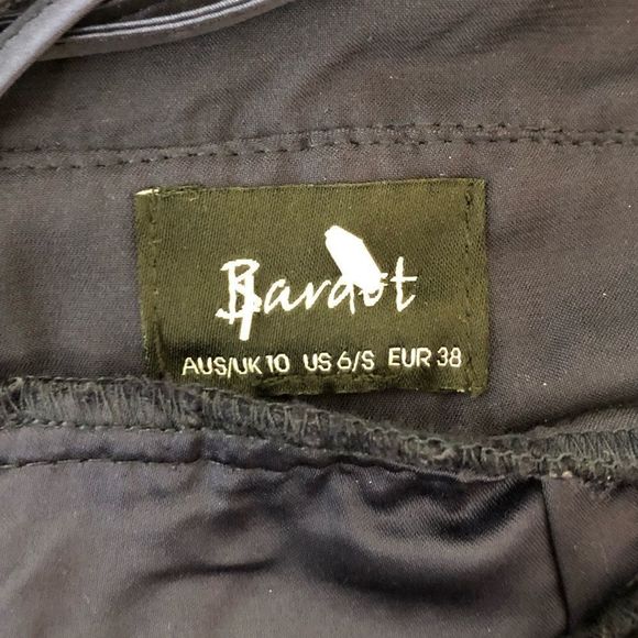 Bardot French Navy Lace Strappy Back Knee Length Dress size 6/Small - Picture 9 of 12